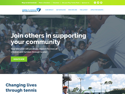 USTA Florida Section Foundation florida nonprofit tennis wordpress