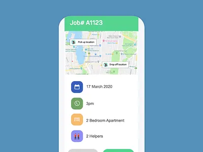 Application screens for EZYMOVR animation app design ui ux vector