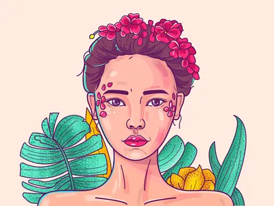 SA9527 - Your Beauty 003 banner beauty design girl icon illustration miss sa9527 style ui