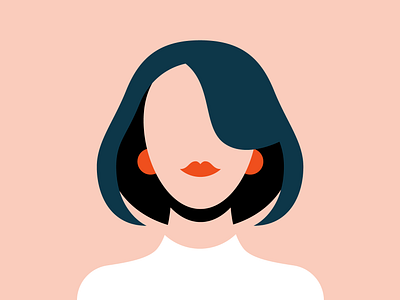 Self Portrait adobe bold face flat flat illustration illustration illustrations illustrator mark minimal minimalism minimalistic pink portrait profile vector woman woman illustration women women in illustration