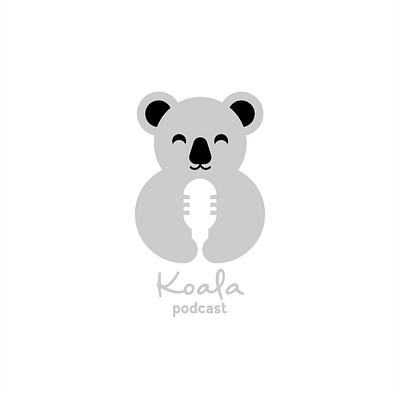 Koala Podcast 🐨 brand identity branding illustration logo logo concept logo inspiration logodesign logos negative space logo