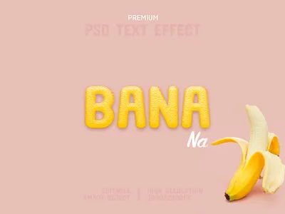 Banana-PSD Text Effect Template 🍌 template