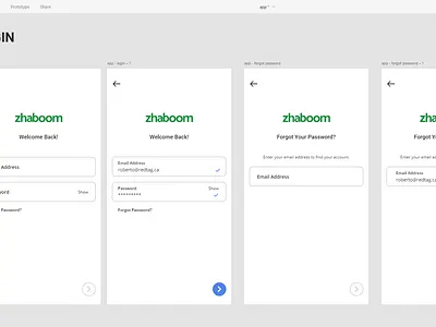 App User Login adobe xd app design form login login design login form login screen mobile design ui ui design user experience user interface ux ux design zhaboom