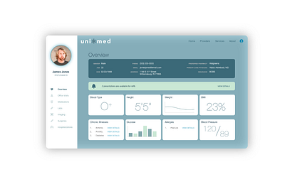 Medical User Profile design profile profile page ui ux webdesign