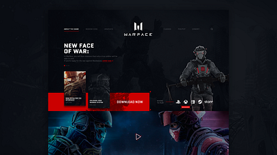 Warface 2020 – redesign part. 1 dashboard ui design game homepage design interface interfacedesign layout redesign ui ui game war warface warrior web design website