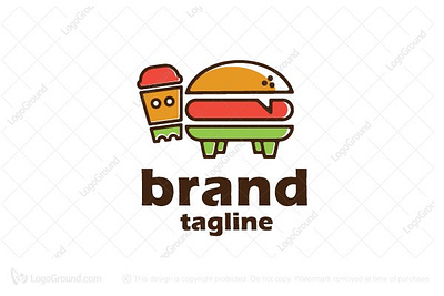 Burger And Corky Cup Logo branding burger burger logo cafe coffee cow cup design fastfood logo milk restaurant shake