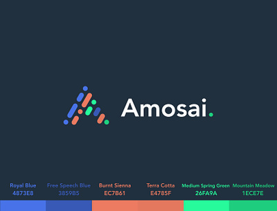 Amosai Logo branding design logo minimal web website