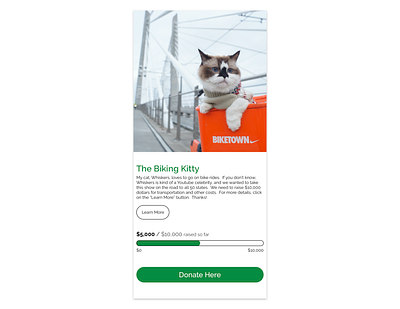 Daily UI (Day 32) crowdfunding dailyui dailyui032