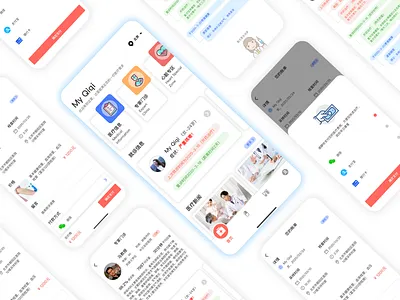 Medical treatment app illustration ui