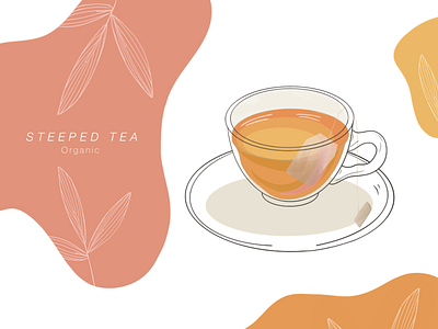 Steeped Afternoon Tea afternoon tea banner design branding design graphic graphic design illustration illustrator marketing plant playful procreate steeped tea tea tea illustration teacup