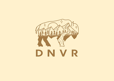 DNVR Buffalo buffalo denver handdrawn handdrawn illustration logo