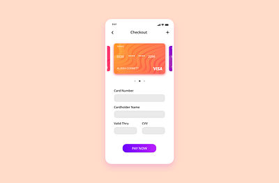 Daily UI - 002 - Credit Card 002 dailyui dailyuichallenge design minimal ui