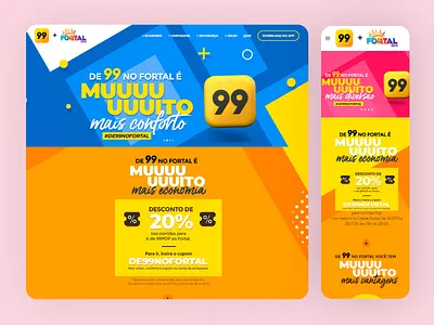 99 no Fortal Hotsite Design - 2019 art direction design grids photoshop responsive design ui ui design uxdesign wordpress