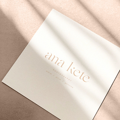 ana kete branding brand identity branding cleverlogo custom font design custom type design dots logo logodesign photographer logo simplicity typeface typeface design typographic logo typography