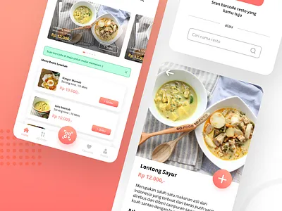 Food Order Apps apps design barcode design designathon figma food food app indonesia pink screen ui ui design uiux ux