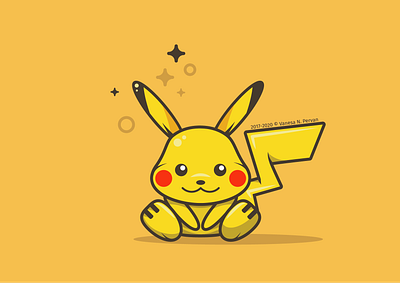 Pika Pika Pikachu animal cute illustration pika pikachu pokemon vector