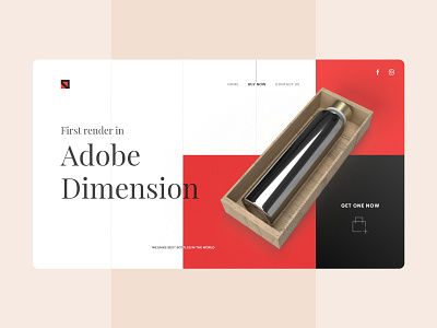 First Dimension Render adobe design dimension dribbble minimal simple trending typography ui uidesign uiux uiuxdesigner userinterface ux website websitedesign