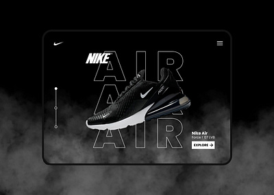 Nike landing page concept app branding dailyui dark design dribble illustration landing landingpage mobile nike nike air shoes trending ui uidesign uiux web web design website