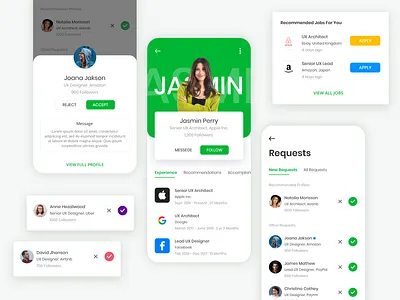 Professional Job Profile app design branding design icon illustration logo minimal portfolio product design profile typography ui ux vector