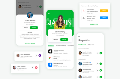 Professional Job Profile app design branding design icon illustration logo minimal portfolio product design profile typography ui ux vector