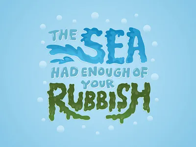 Lettering Vector - The Sea graphic design handlettering illustration lettering vector