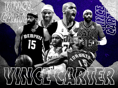 Vince Carter advertising graphic design nba nba finals nba jam nba playoffs nba poster photo edit photo editing photoshop photoshop art sports sports branding sports design sportswear