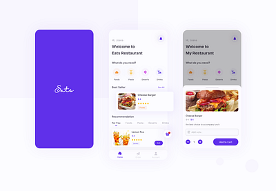 EATS UI Kit app design interaction interaction design ui user experience user interface ux