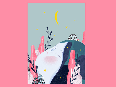 Dream three flower flower illustration flowers girl illustration illustration art illustrator