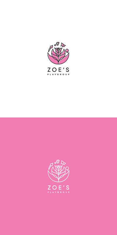 Zoe's Playgroup abstract childcare logo feminine logo lineart luxurious minimalist minimalistic logo modern nursery playful playgroup sophisticated