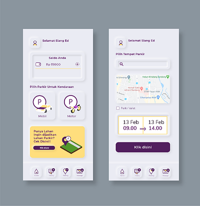 App Parking adobe ilustrator adobe xd aplication app application design neumorphism ui uiuxdesign ux vector