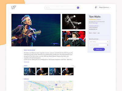 Booking system booking business gallery music performer platform web app