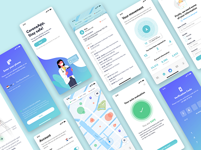 COVID19 - Tracking App 🦠 app concept design coronavirus covid covid19 data design healthcare innovation iphone sketch social app social distancing social tracking tracking app ui user centered design user experience user interface ux