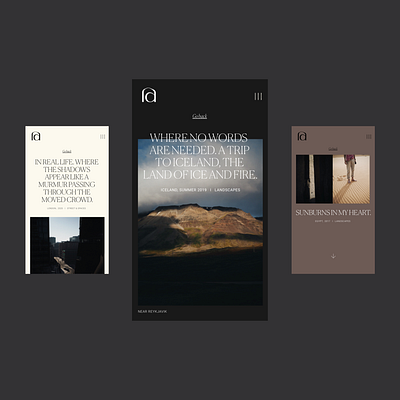 Stories — Photographic Journal editorial elegant minimal mobile ui photography photography website stories typography webdesign