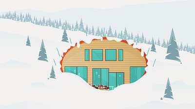 Icey House 2020 2020 design branding colors corona coronavirus doors forest graphicdesign house ice illustraion lights mountains quarantine trees typogaphy window woods