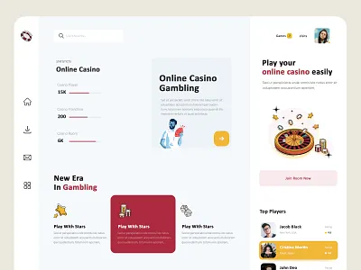 Casino Website branding casino design casino games casino website clean clean creative design landing page modern uidesign webdesigner website website builder website concept website design website design and development website template