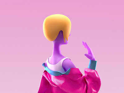 character design amazfit c4d character color corona marvelous designer sss