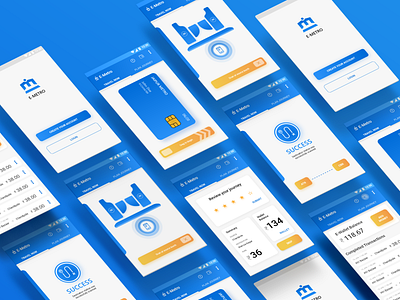 E-Metro App UI fab design ui ui design uidesign uiux ux ux case study uxdesign wireframe