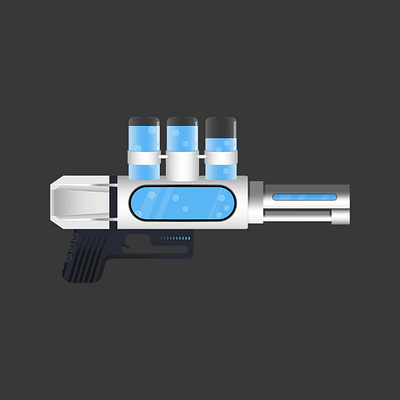 Futuristic sci-fi weapon asset biological weapon concept design future game game asset game element graphicdesign gun learning minimalist science fiction simple weapon