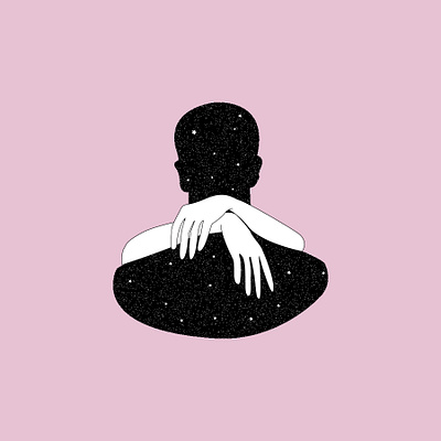 STARRY EMBRACE adobe adobe illustrator design graphic illustration illustrator kiss pink stars vector vector art
