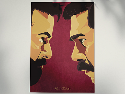 Ayyappanum Koshiyum Tribute Poster ayyappanum koshiyum ayyappanum koshiyum poster character illustration costume illustration deadly design flat illustration illustration kerala malayalam movie poster malayalam movies portraits prithiv raj prithiv raj pics the chillustrators wall poster