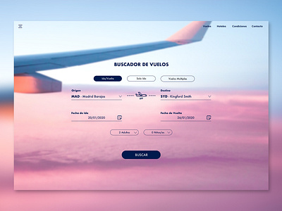 Reto 068. Flight Search 068 dailyui ui