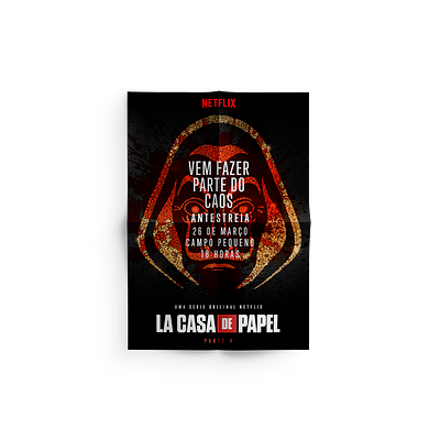 Key Visual for Netflix series La Casa de Papel Invite communication design graphic invite la casa de papel mockup money heist netflix typography