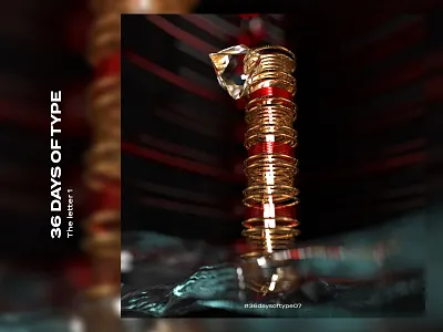 36 Days of Type | 1 | Adobe Dimension CC 1 36daysoftype 36daysoftype07 3d 3dtype adobedimension art graphics letters type typography