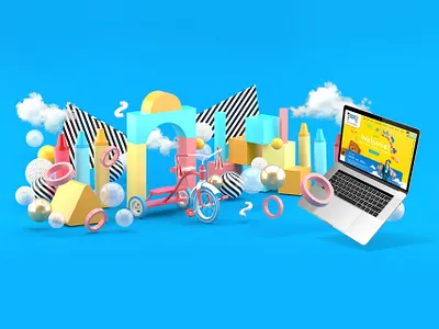 Early years agency home page illustration landing page responsive ui ux web design