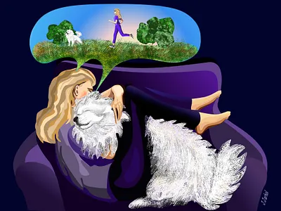 My Quarantine💕 character design digital art digital painting digitalart dog dream flat art flat illustration flatdesign girl illustration love quarantine stay safe stayhome vector art vector artist vector illustration vectorart visual design