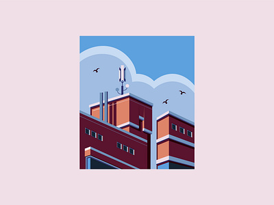 city illustration city city illustration design flat illustration sky sky blue