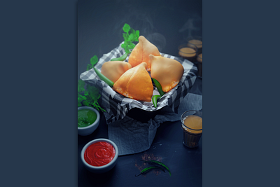 3D Samosa Via Blender3D 3d blender design environment graphics design minimalist modeling photoshop