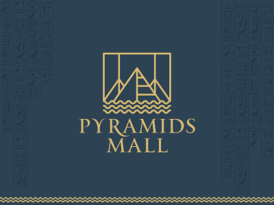 Pyramids Mall branding design dribbble egypt egyptian illustration logo mall pyramids