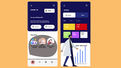 CORONA-precaution-1 app design mobile ui ux