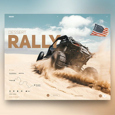 Desert Rally Website desert landing page landing page concept landingpage ralley rally screendesign ui ui design uiux ux webdesign webdesigner
